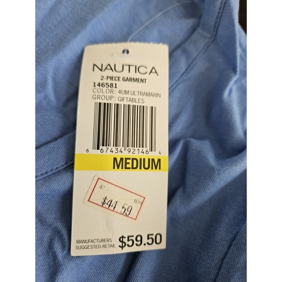 NWT Women's Medium Nautica Blue Snowflake Pajama Set - Picture 8 of 13